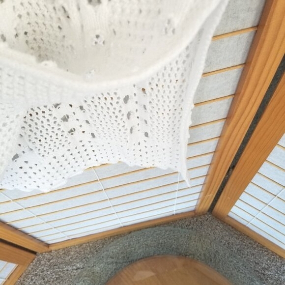 Aerie White Crochet Midi Dress Beach Cover 100% Cotton Open Knit Size XS - Picture 5 of 9